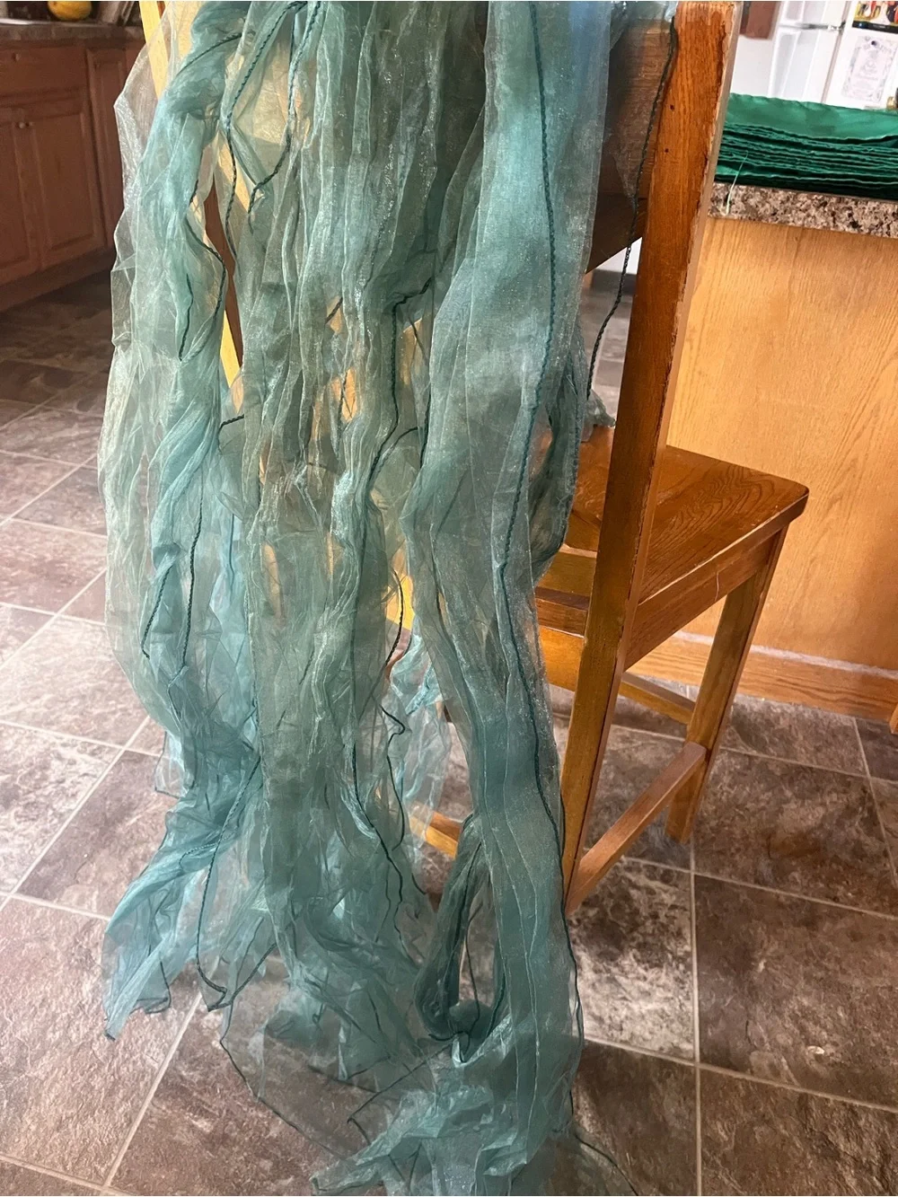 Sheer Dark Green Table Runners
